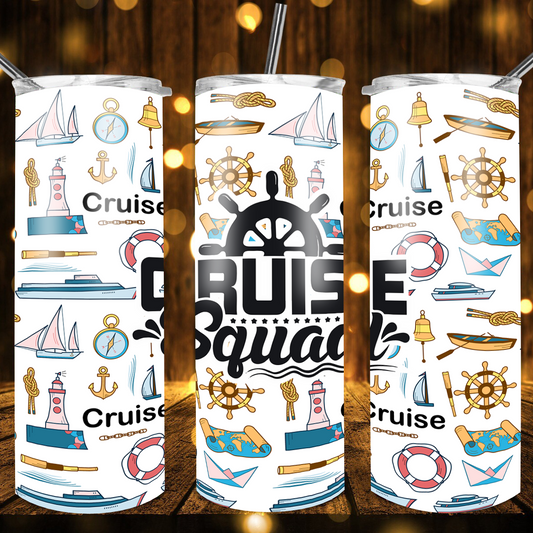Cruise Squad Collage Tumbler