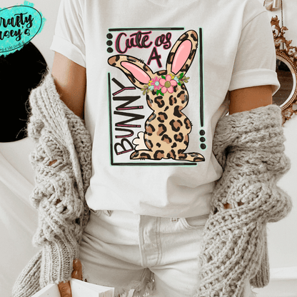 Cute As A Easter Bunny Leopard Bunny -Unisex T-shirt.