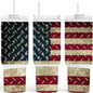 Diamond Plated U.S. Flag 40 oz Tumbler