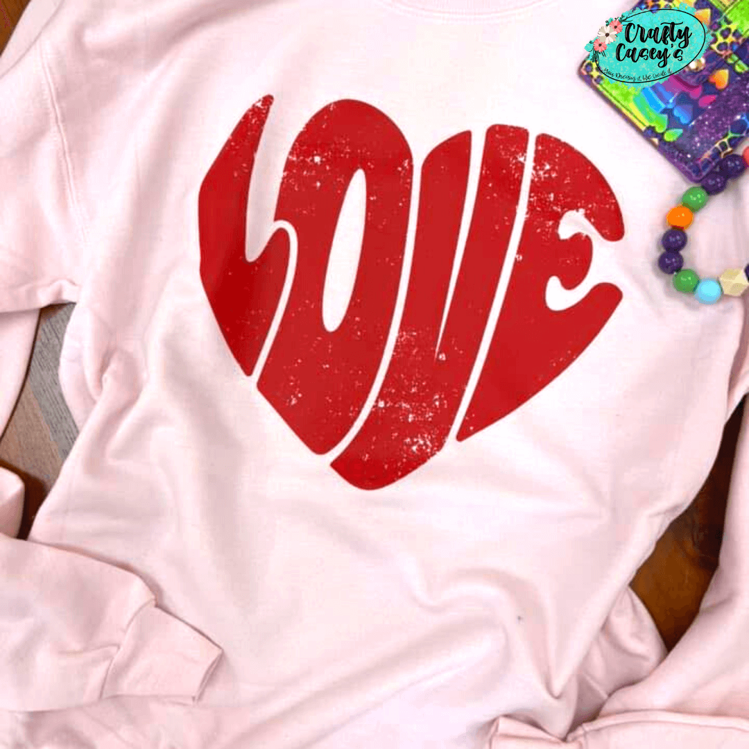 Distressed Heart Valentine's Long Sleeve