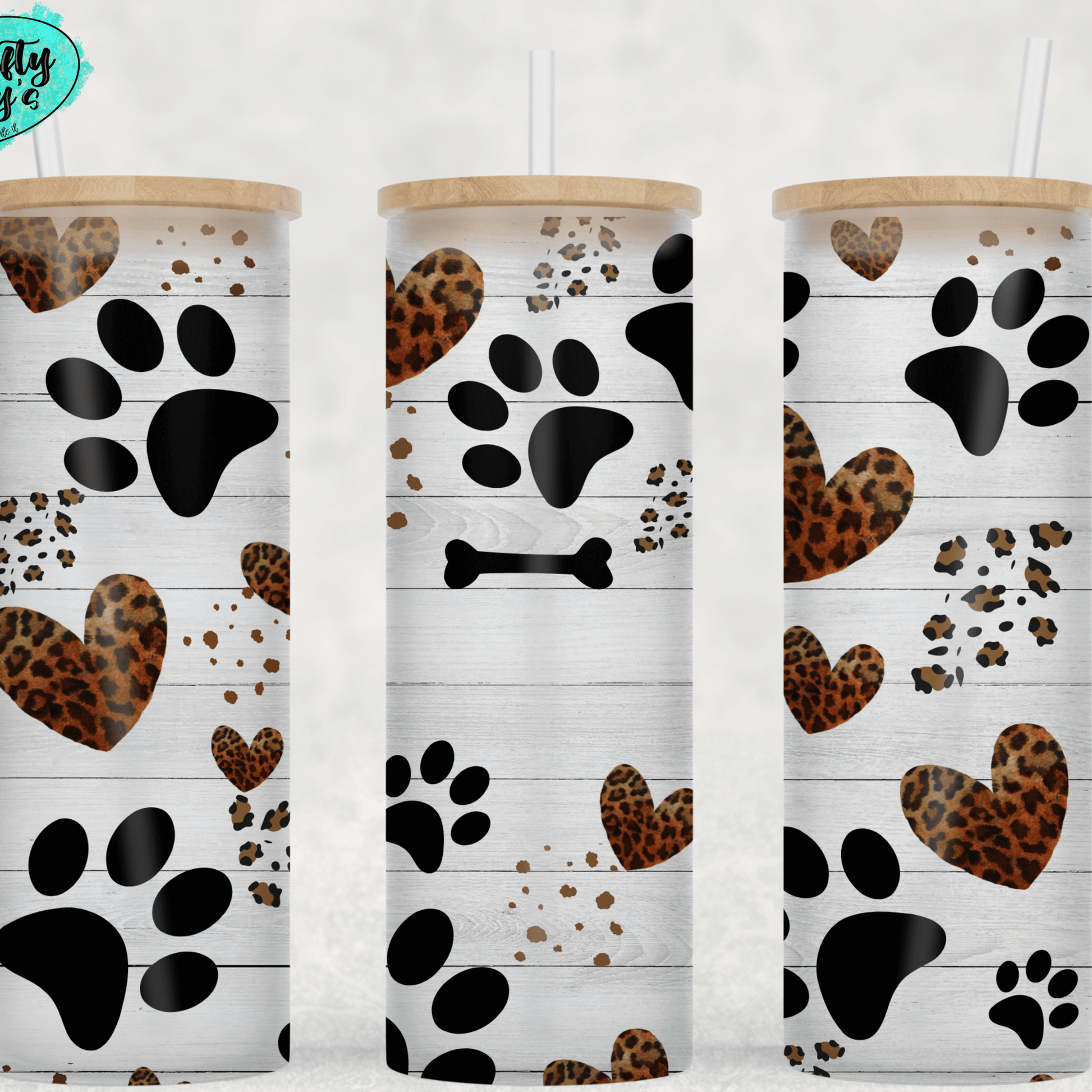 dog-paws-print-25-oz-frosted-drink-tumbler