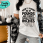 Don't Judge Me By Pounds Shirt adult funny graphic shirt design by Crafty Casey's