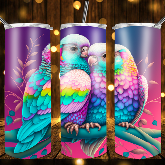 Exotic Parrots Drink Tumbler