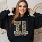 Faux Embroidered Cheetah Alabama - Kansas Hoodie