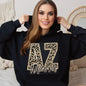 Faux Embroidered Cheetah Alabama - Kansas Hoodie