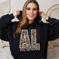 Faux Embroidered Cheetah Alabama - Kansas Hoodie