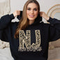 Faux Embroidered Cheetah Kentucky -North Carolina