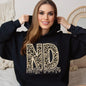 Faux Embroidered Cheetah North Dakota - Wyoming Hoodie