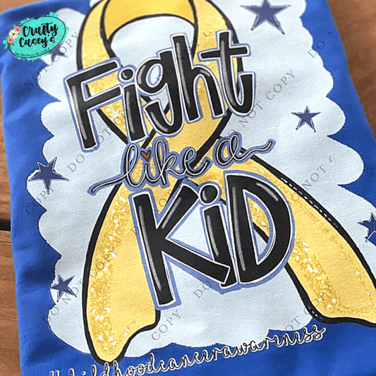 Fight Like A Kid Childhood Cancer Awareness Adult/ Youth Unisex T-shirts
