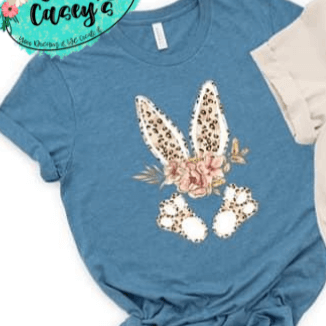 Floral Easter Bunny Personalized - Easter T-shirt.