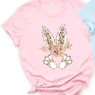 Floral Easter Bunny Personalized - Easter T-shirt.