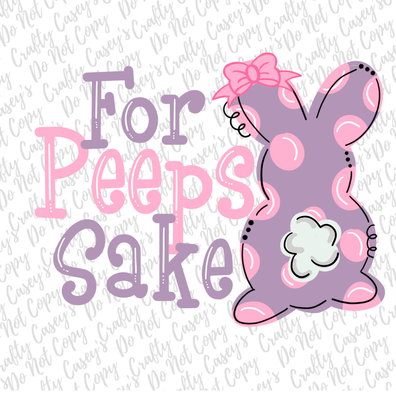 For Peeps Sake's Pastel Easter Bunny  Sublimation Transfers Crafty Casey's