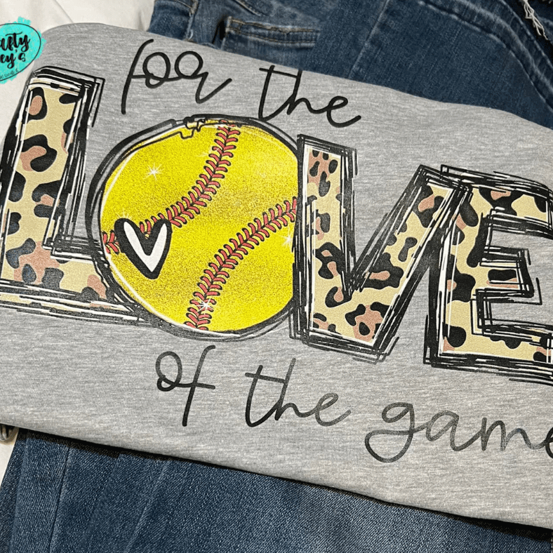 For The Love Of The Softball Game Leopard - Unisex Tee