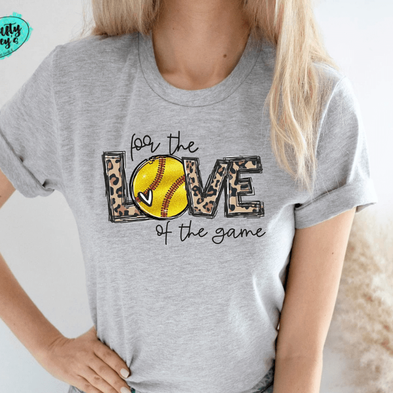 For The Love Of The Softball Game Leopard - Unisex Tee