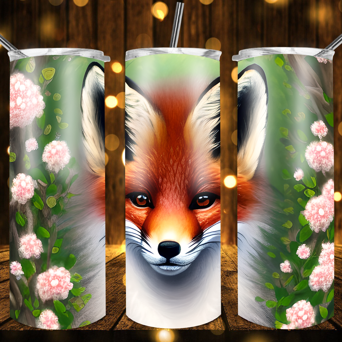 Fox Rainbow Drink Tumbler