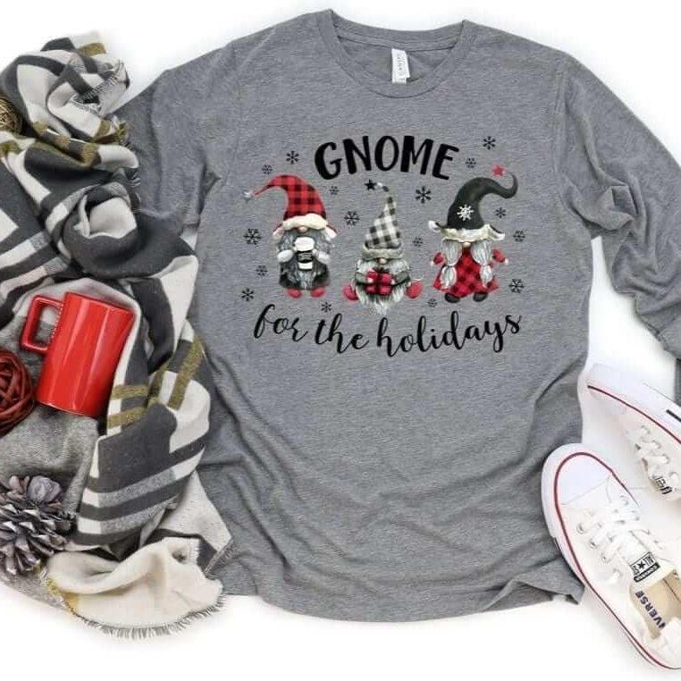 Gnome For The Holidays Christmas Long Sleeve