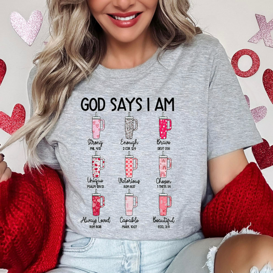 God Says I Am Good, Enough Brave 40 oz -Spiritual T-shirts