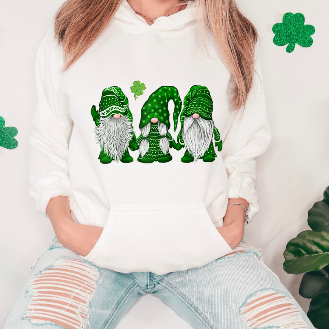 Green Clover Gnomes St. Pats.-Hoodie
