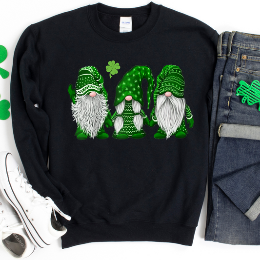 Green Clover Gnomes St. Pats. Sweatshirts