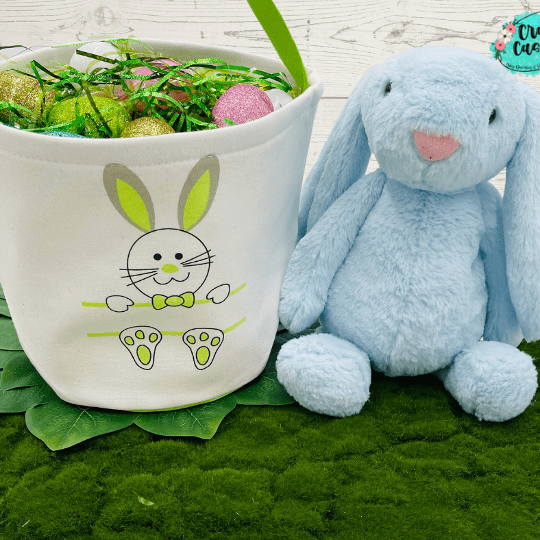 Green Split Easter Bunny-Basket-Embroidered Wholesale Crafty Casey's