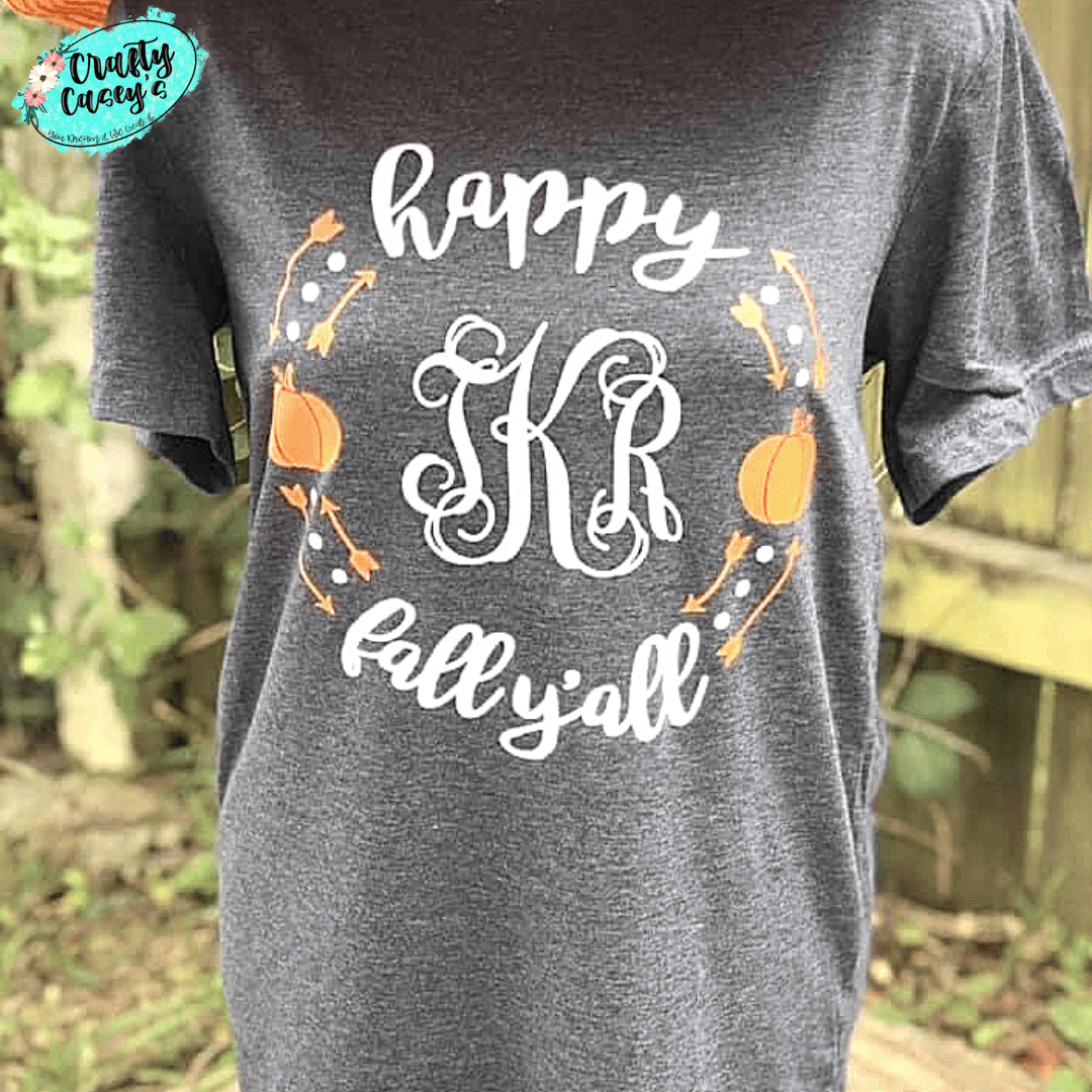 Happy Fall Y'all Monogramed - T-shirts