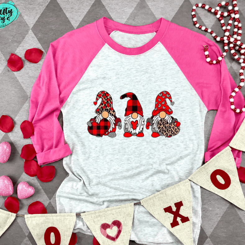 Heart Love Plaid Cheetah Gnomes Valentine's