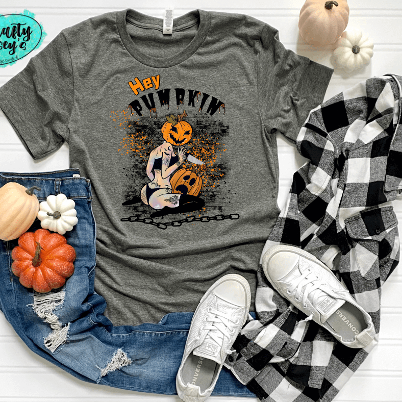 Hey Pumpkin Funny Halloween -T-shirts Crafty Casey's