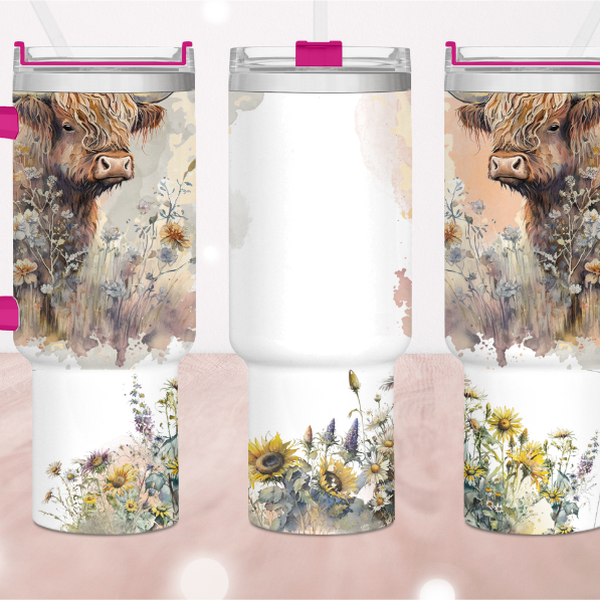 40 oz Tumbler with Handle and Straw Leak Proof 40 oz Sunflower Cup  Insulated Stainless Steel Coffee Travel Mug 40oz Sunflower Slim Tumbler  with Handle Sunflower Decor Stuff Gift for Women 