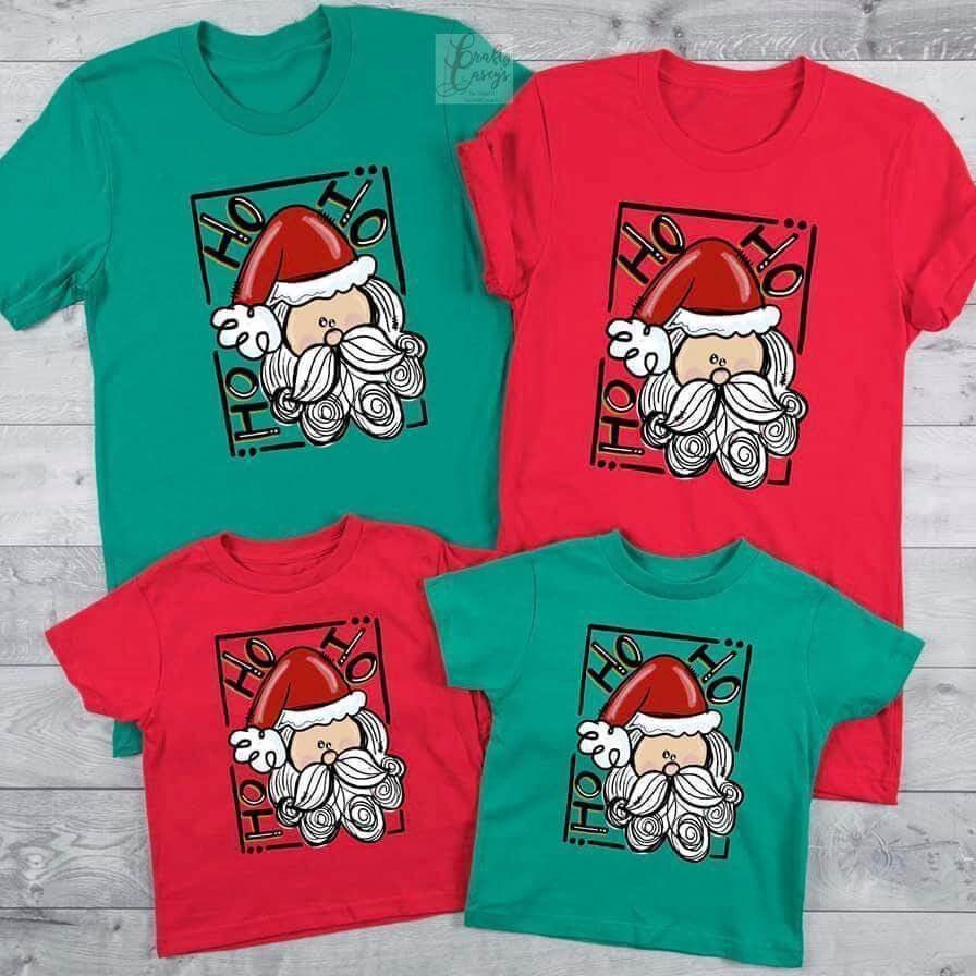 Ho Ho Santa- Family Christmas Pajamas Adult & Youth -ToddlerT-shirts