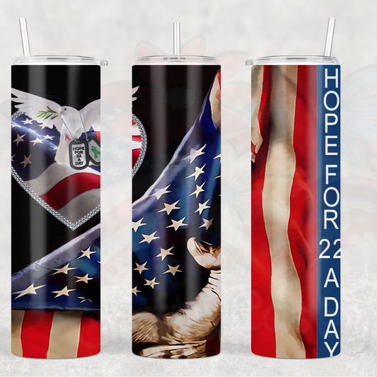 Hope For 22 A Day Flag Double Insulated Tumbler