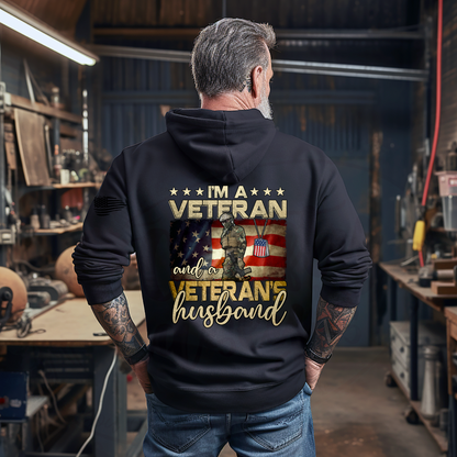 I Am A Veteran & A Veteran's Husband Tee. Crewneck, Hoodie