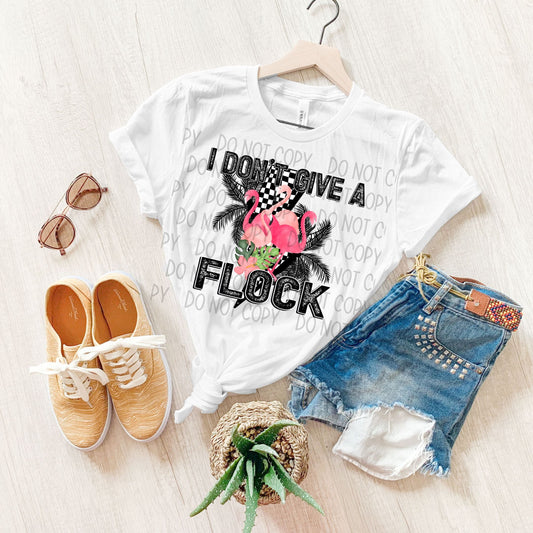 I Don't Give A Flock Graphic Shirt animal lover, and adult funny graphic shirt design by Crafty Casey's