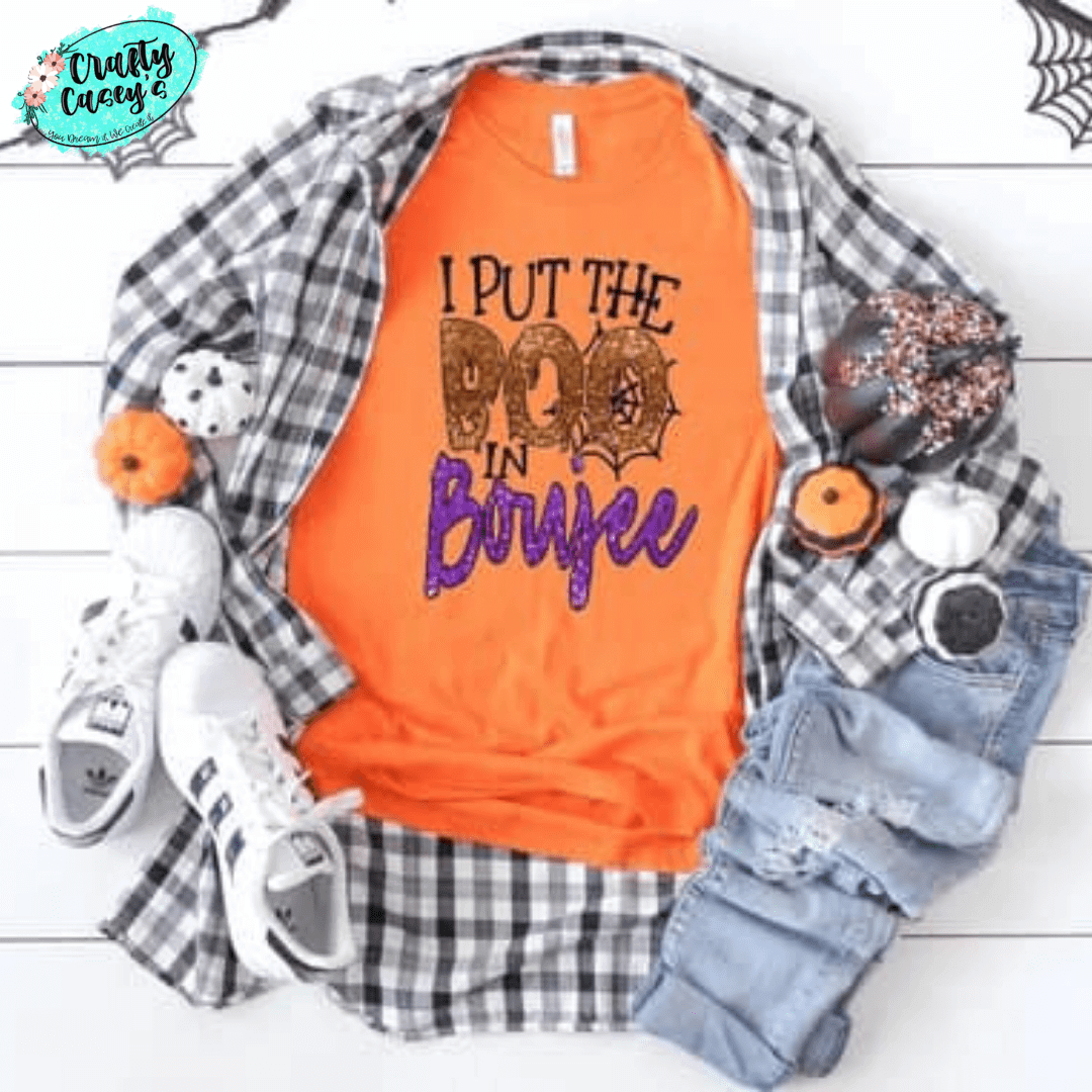 I Put The Boo In Boyee Halloween-T-shirts Crafty Casey's
