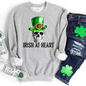 Irish At Heart Skull Saint Patrick's Day Sweatshirts