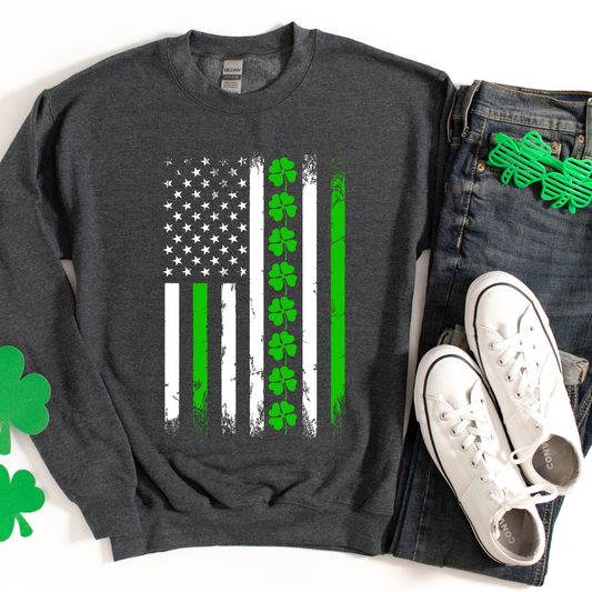 Irish Flag Distressed St. Pats. Sweatshirts