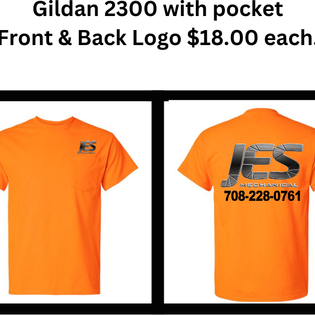 JES Mechanical Safety Orange Tee's