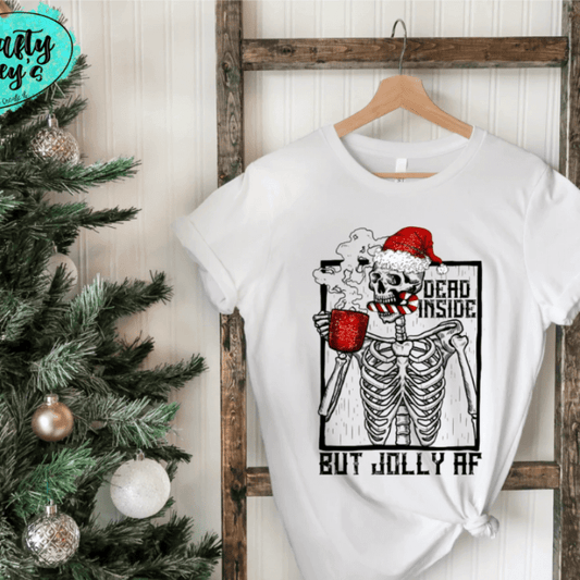 JOLLY AF-Christmas T-shirt Crafty Casey's