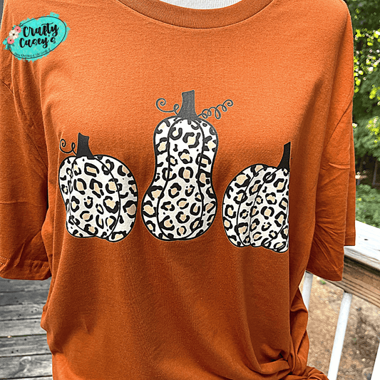 Leopard Fall Gourds Pumpkin T-shirts