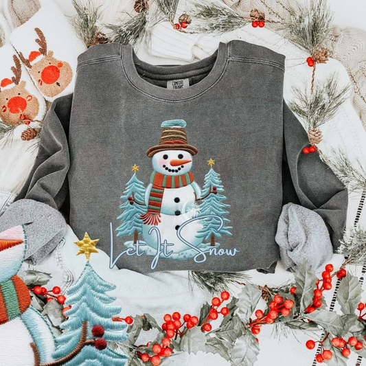 Let It Snowman Sweatshirt Comfort Color