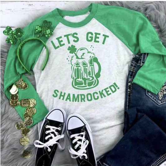Let's Get Shamrocked St. Patrick's Day Raglan