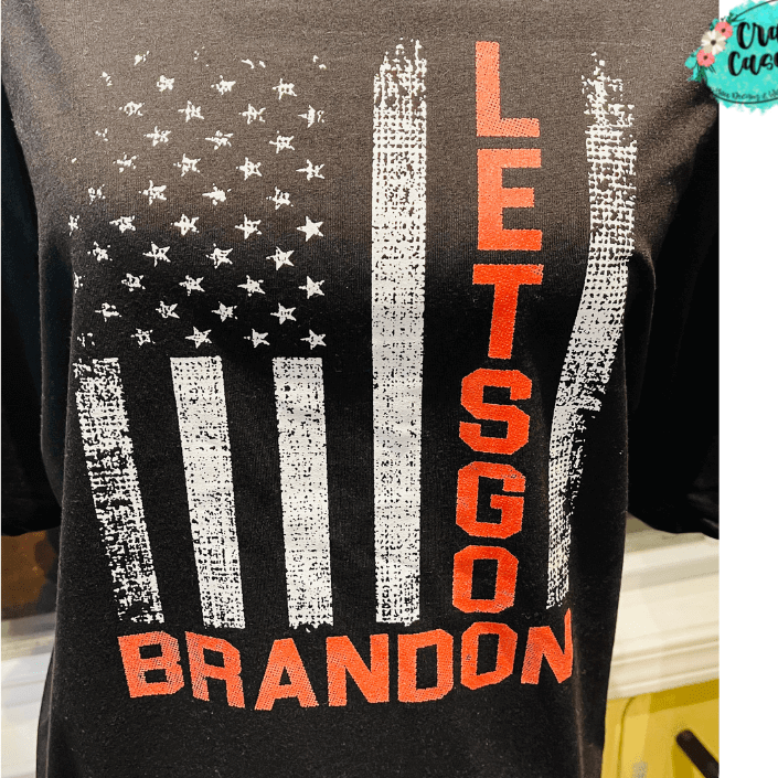 Let's Go Brandon Distressed Flag-Men's Funny T-shirts