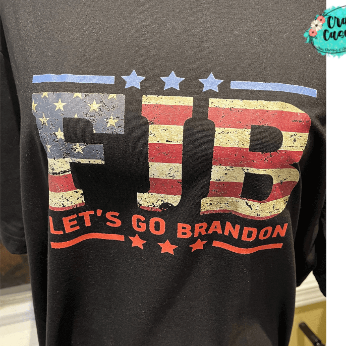 Let's Go Brandon Distressed Flag-Men's Funny Unisex Graphic T-shirts Crafty Casey's