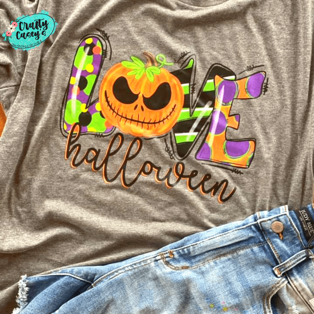 Love Halloween Pumpkin Face Halloween T-shirts Crafty Casey's