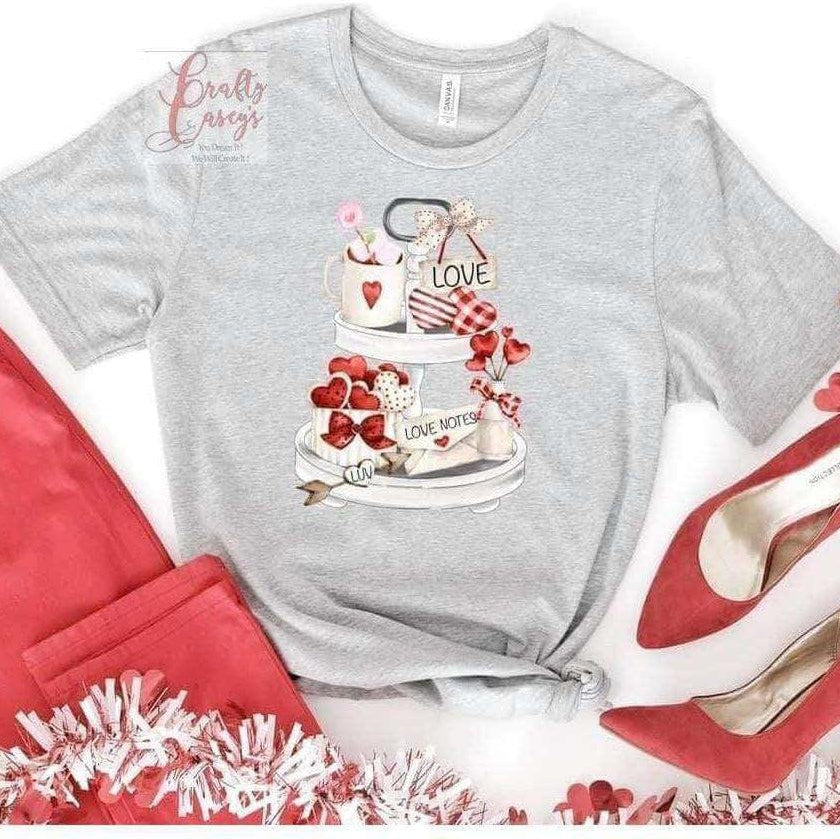 Love Hearts Tiered Valentine's -Tee