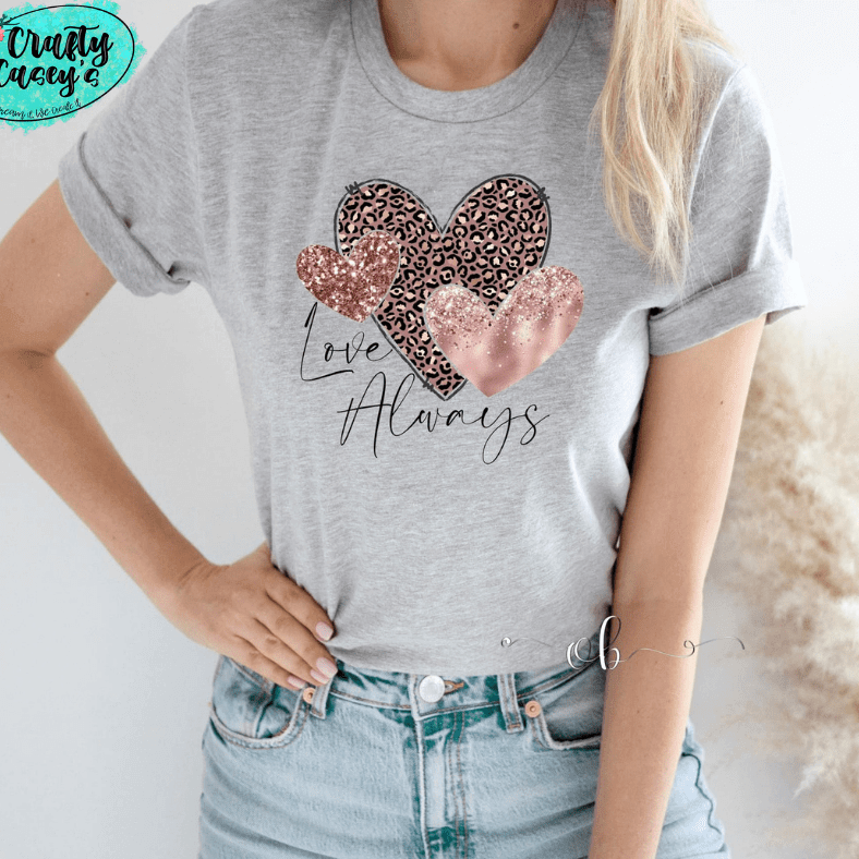 Love Is Inspired Glitter Effect Valentine Tee