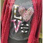 Love Leopard Pink Valentines -Tee