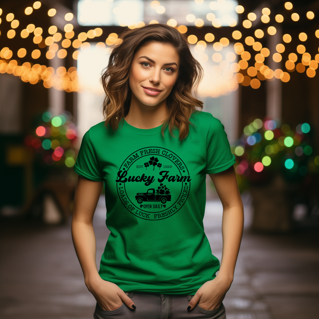 Lucky Farms Four Leaf Clovers Tee