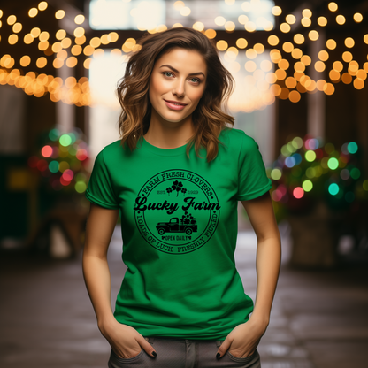Lucky Farms Four Leaf Clovers Tee