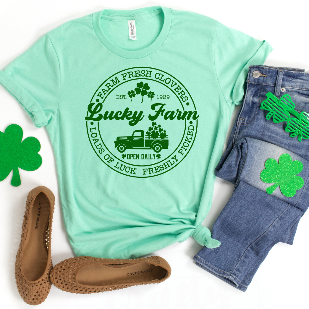 Lucky Farms Four Leaf Clovers Tee