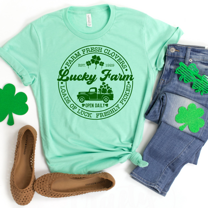 Lucky Farms Four Leaf Clovers Tee